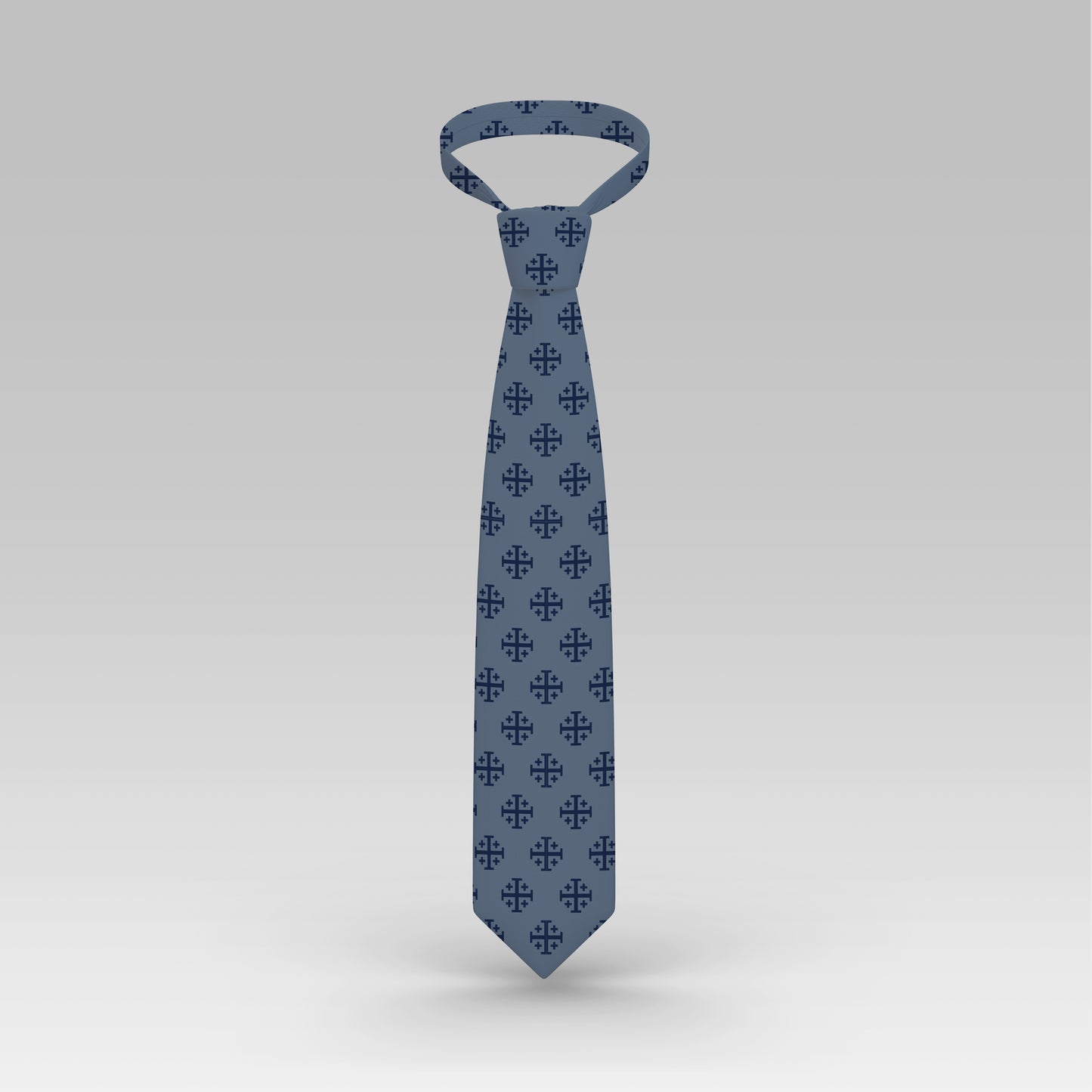 Blue Jerusalem Cross Necktie mockup