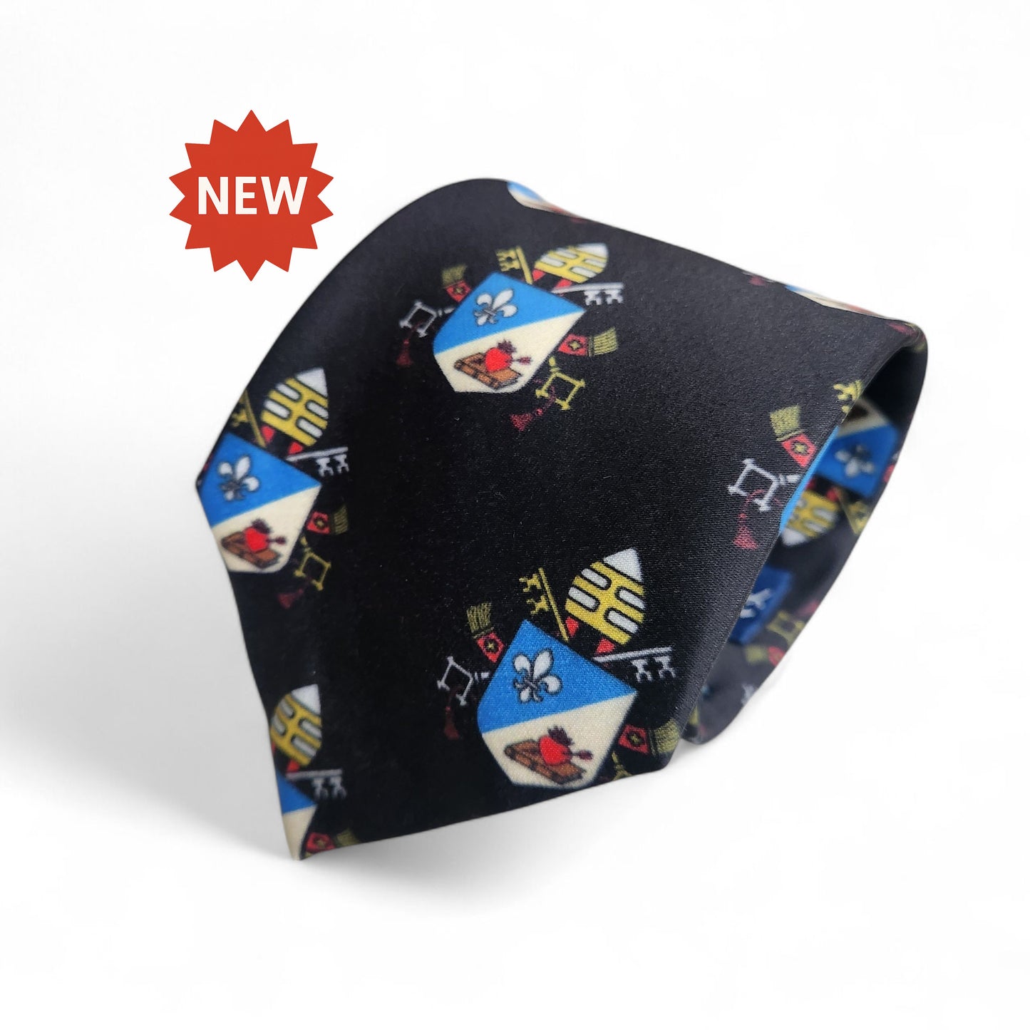 Black Leo XIV Necktie mockup rolled