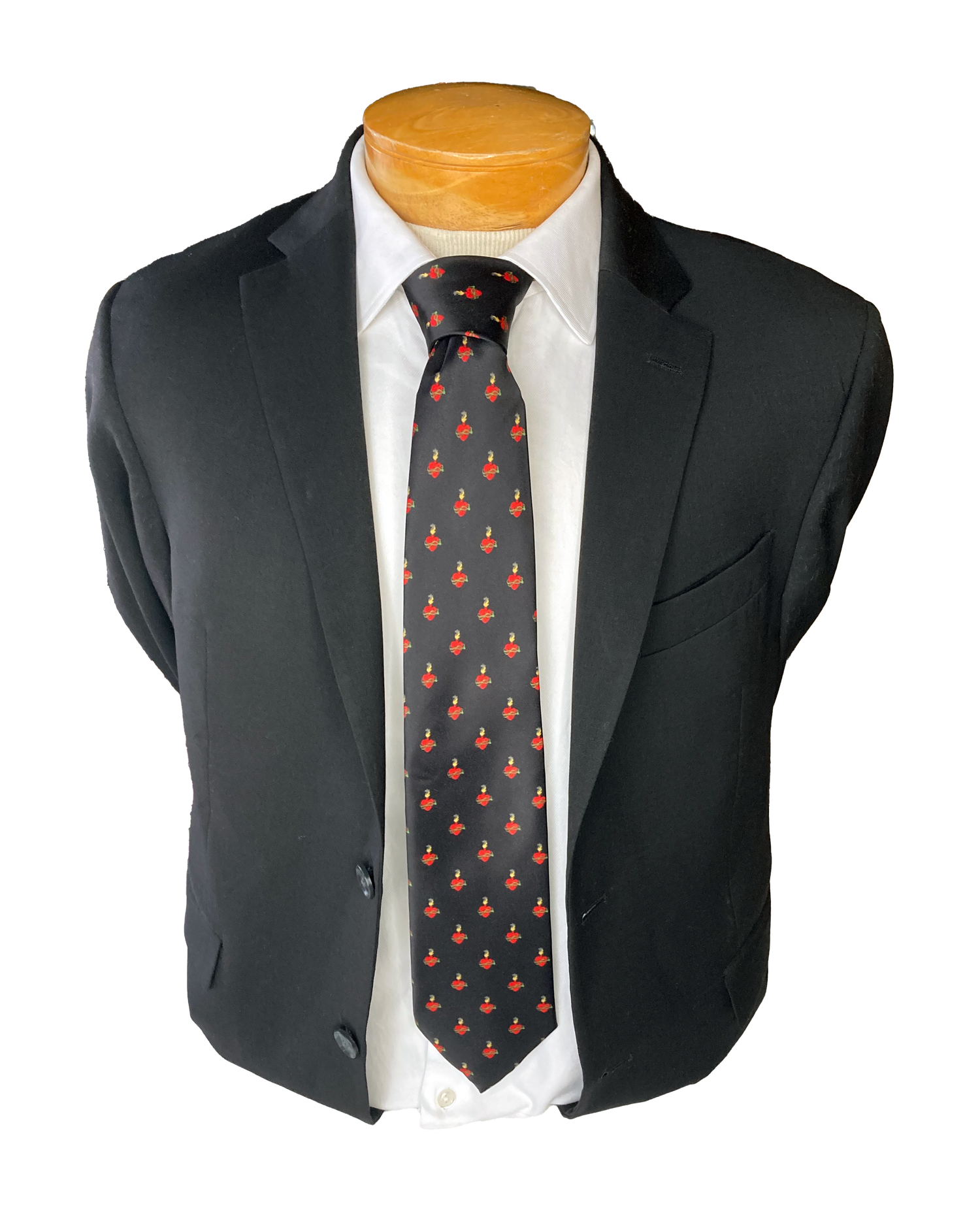 Sacred Heart of Jesus Men's Catholic Necktie on display.