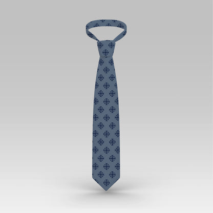Blue Jerusalem Cross Necktie mockup 