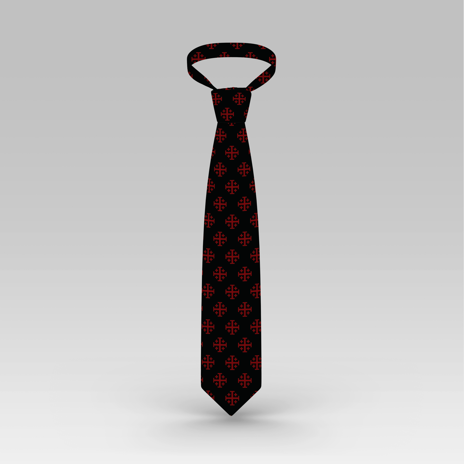 Jerusalem Cross Necktie mockup 