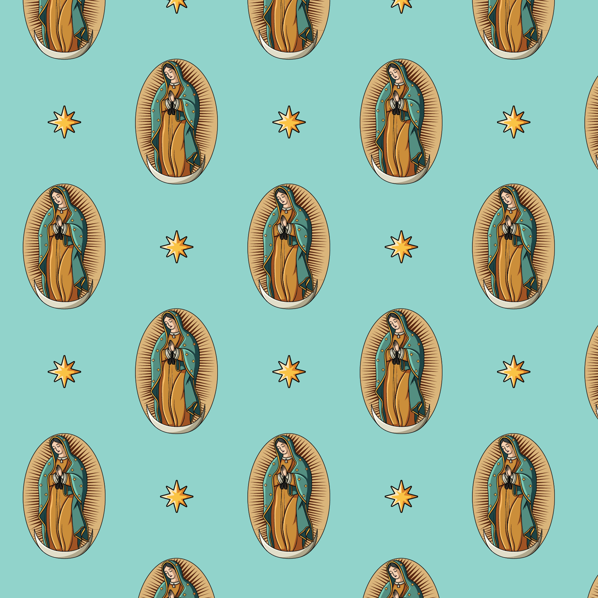 Proselyties Our Lady of Guadalupe Catholic necktie pattern