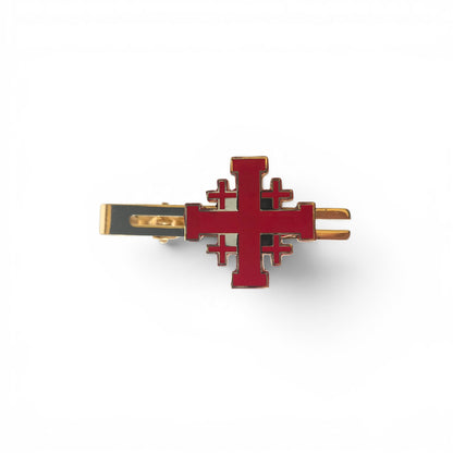Red Jerusalem Cross tiebar