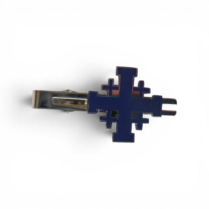 blue Jerusalem cross tiebar
